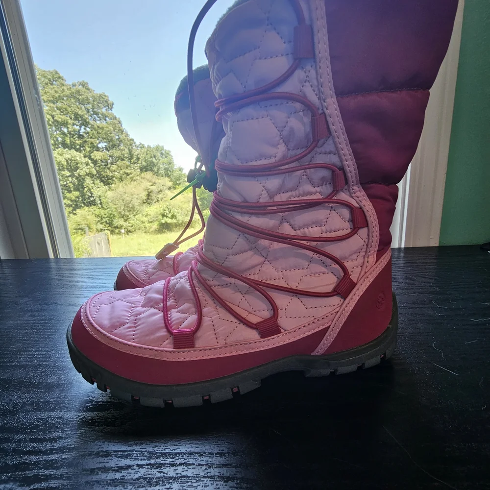 Northside Pink/Hot Pink/Gray Winter Boots Big Kids Sz 4